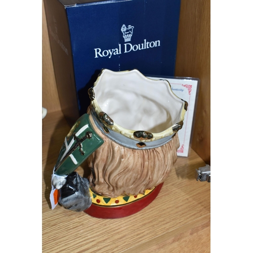 429 - A BOXED LIMITED EDITION ROYAL DOULTON 'KING ARTHUR' CHARACTER JUG, D7055, large size, with certifica... 