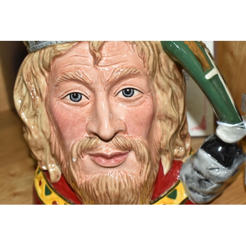 429 - A BOXED LIMITED EDITION ROYAL DOULTON 'KING ARTHUR' CHARACTER JUG, D7055, large size, with certifica... 