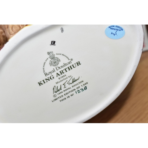 429 - A BOXED LIMITED EDITION ROYAL DOULTON 'KING ARTHUR' CHARACTER JUG, D7055, large size, with certifica... 