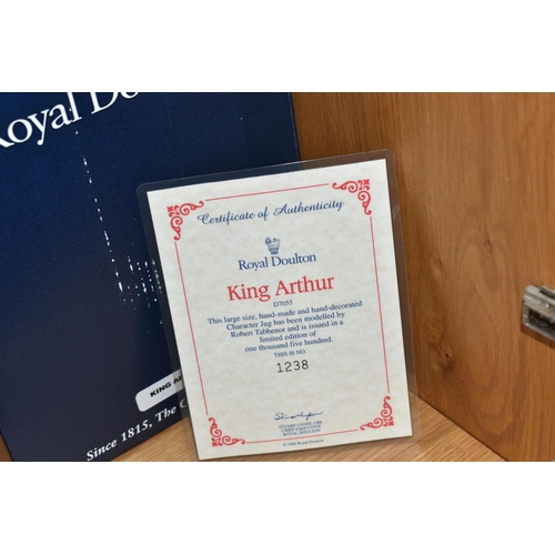 429 - A BOXED LIMITED EDITION ROYAL DOULTON 'KING ARTHUR' CHARACTER JUG, D7055, large size, with certifica... 