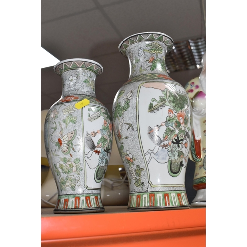 432 - A GROUP OF ORIENTAL CERAMIC ITEMS, to include, a  Chinese 'Shou Xing' porcelain figure, (sticky resi... 