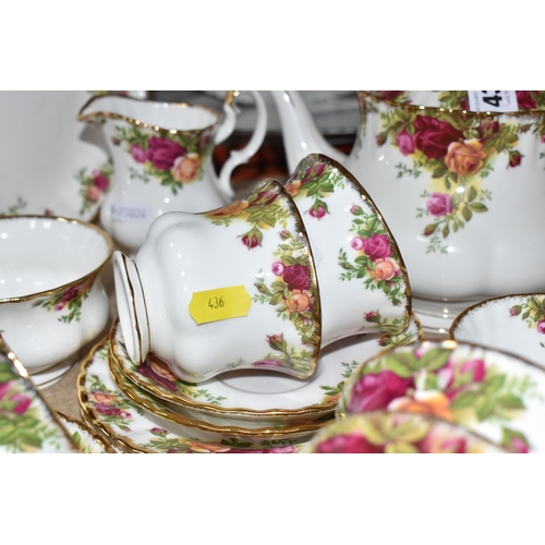 436 - A SMALL COLLECTION OF ROYAL ALBERT 'OLD COUNTRY ROSES' TEAWARE, comprising of, a cake plate, teapot,... 