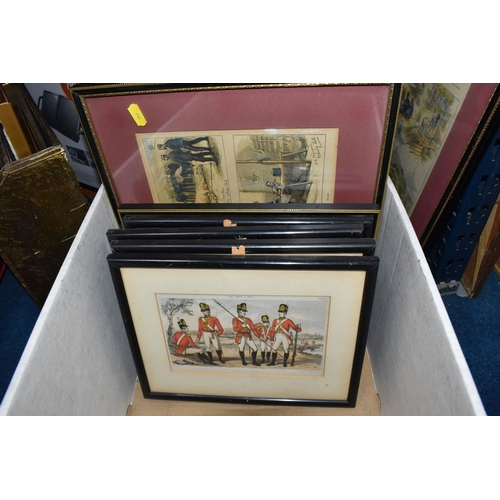 443 - FOURTEEN 19TH CENTURY ILLUSTRATIONS DEPICTING MILITARY LIFE AND UNIFORM, to include a Illustrated Lo... 