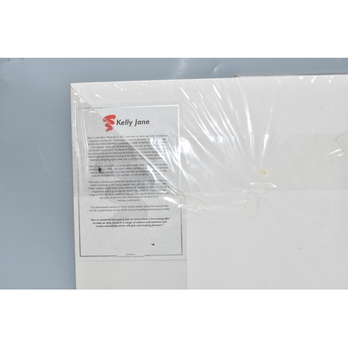 444 - KELLY JANE (BRITISH 1971)  TWO PASTEL STUDIES OF FLOWERS,  one with yellow petals and the other with... 