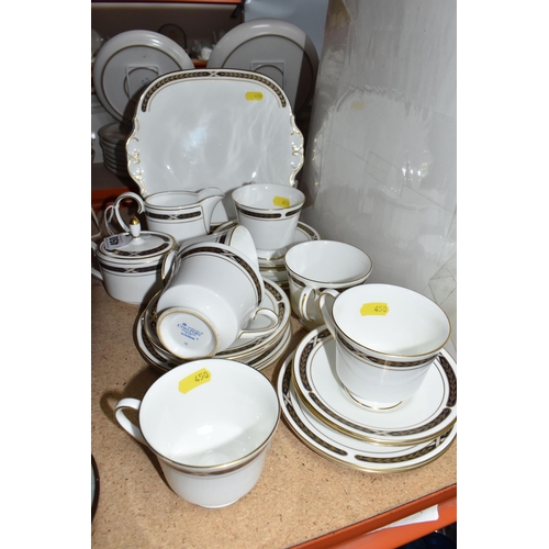 450 - A GROUP OF COALPORT 'WINDSOR' comprising six teacups, six saucers, six side plates (one side plate m... 