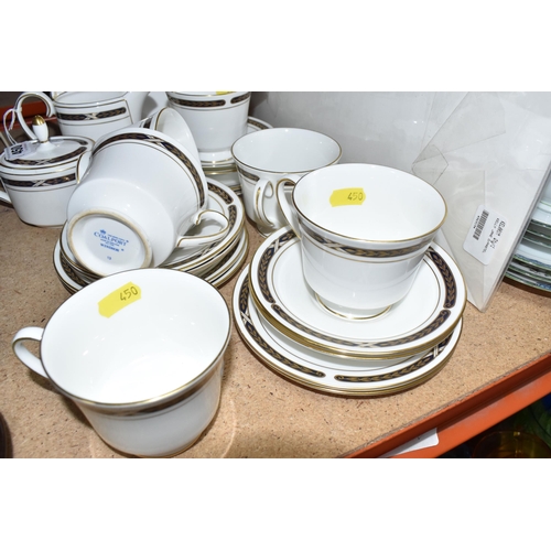 450 - A GROUP OF COALPORT 'WINDSOR' comprising six teacups, six saucers, six side plates (one side plate m... 