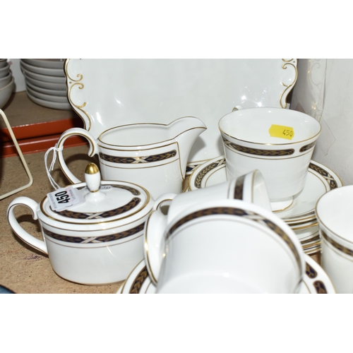 450 - A GROUP OF COALPORT 'WINDSOR' comprising six teacups, six saucers, six side plates (one side plate m... 