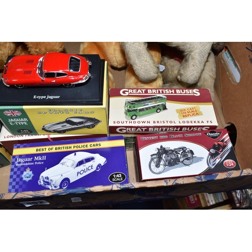 452 - A QUANTITY OF MISCELLANEOUS TOYS, to include distressed vintage golden plush teddy bear, vintage sof... 