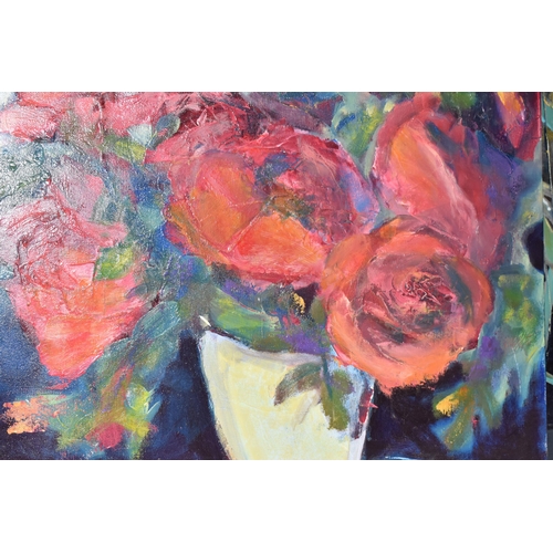 457 - PAUL MARTINEZ-FRIAS (BRITISH 1929-) A STILL LIFE STUDY OF FLOWERS IN A VASE, signed and dated (20)05... 