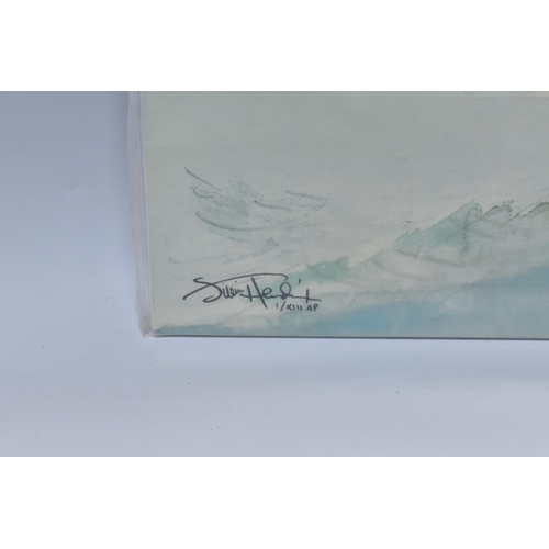 459 - JIMI HENDRIX (1942-1970) 'LAKE WASHINGTON', a modern limited edition print depicting a distant mount... 