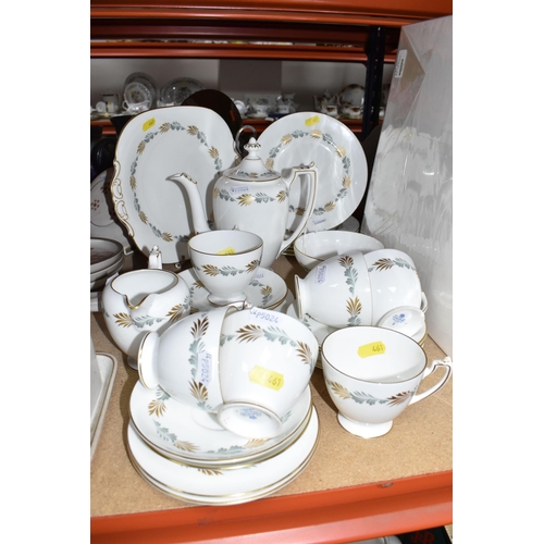 461 - A TWENTY NINE PIECE COALPORT 'SONNET' COFFEE SET comprising a coffee pot (with a hairline crack near... 