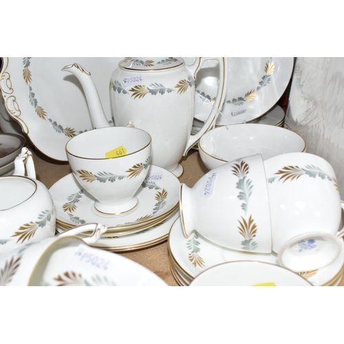 461 - A TWENTY NINE PIECE COALPORT 'SONNET' COFFEE SET comprising a coffee pot (with a hairline crack near... 