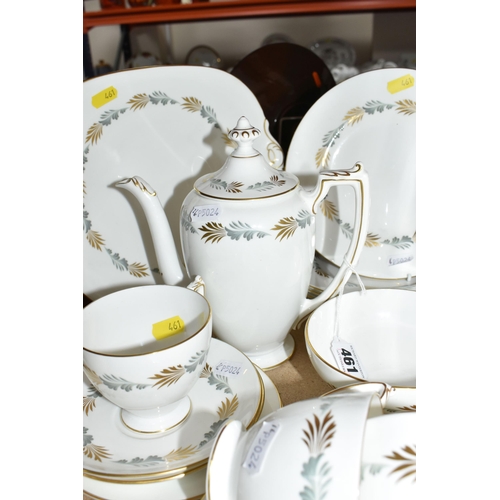 461 - A TWENTY NINE PIECE COALPORT 'SONNET' COFFEE SET comprising a coffee pot (with a hairline crack near... 