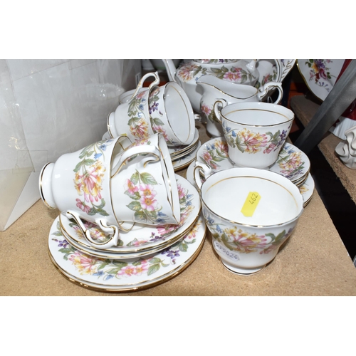 462 - TWENTY-TWO PIECES OF PARAGON 'COUNTRY LANE' TEAWARE comprising six tea cups, six saucers, six side p... 
