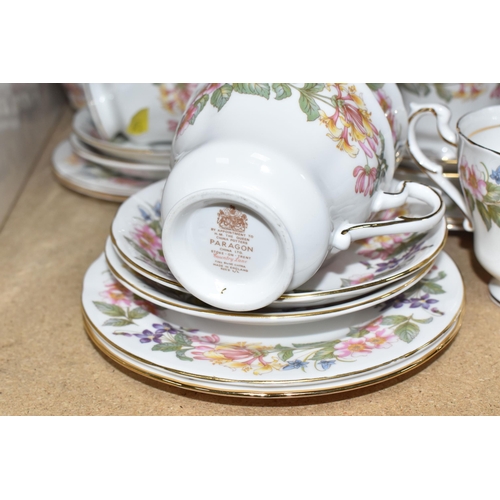462 - TWENTY-TWO PIECES OF PARAGON 'COUNTRY LANE' TEAWARE comprising six tea cups, six saucers, six side p... 