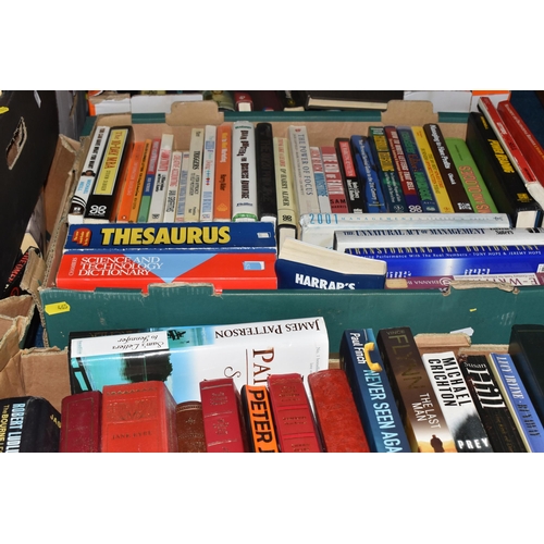 465 - EIGHT BOXES OF BOOKS to include a box of marketing and business books, a box of mixed cookery books,... 