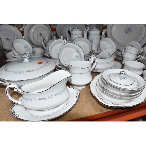 469 - A NINETY THREE PIECE PARAGON 'MORNING ROSE' DINNER SERVICE, comprising four tureens (one missing cov... 