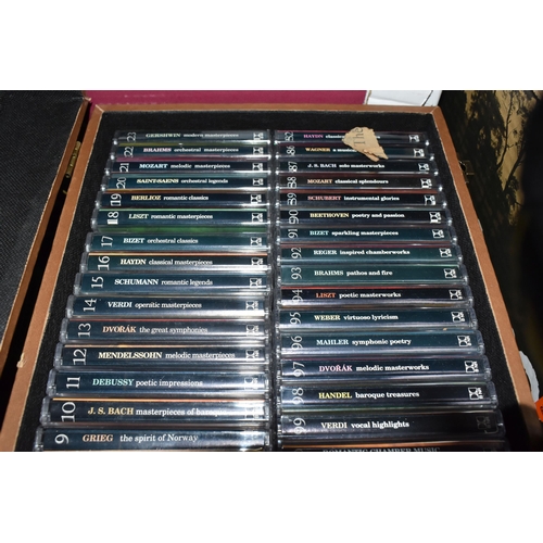 472 - SIX BOXES AND LOOSE CDS, CASSETTE TAPES, DVDS AND VHS TAPES, to include approximately one hundred an... 