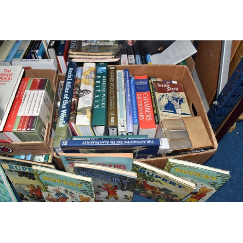 473 - SIX BOXES OF BOOKS, to include approximately one hundred titles in paperback and hardback formats, s... 