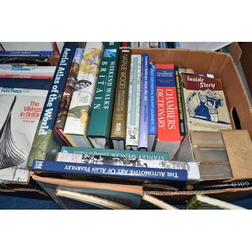 473 - SIX BOXES OF BOOKS, to include approximately one hundred titles in paperback and hardback formats, s... 