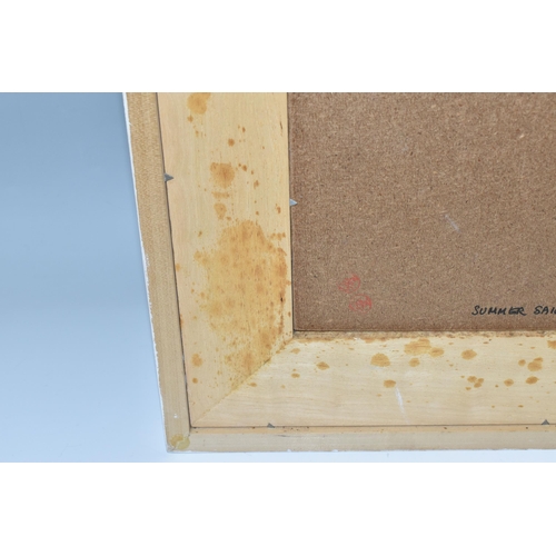 498 - MARTIN LEMAN (BRITISH CONTEMPORARY) 'Summer Sail', seascape, oil on board, initialled lower right, t... 