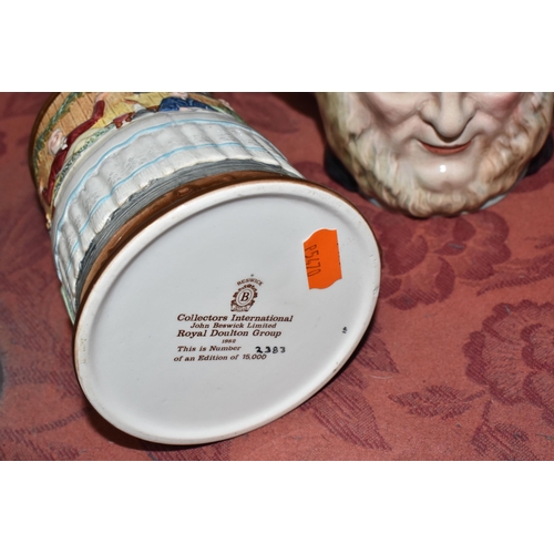 500 - A COLLECTION OF THREE BESWICK CHARACTER TEAPOTS, comprising two 'Dolly Varden' 1203 and one Peggotty... 