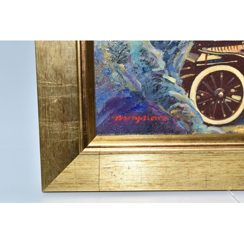 505 - BARRY ROWE (BRITISH 1938-2022) 'KING EDWARD VII 1907 DAIMLER', Edward VII is depicted sitting in his... 