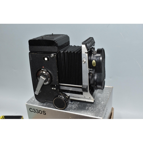 508 - ONE BOX CONTAINING A MAMIYA PROFESSIONAL- S C330 CAMERA, serial number W200355, with a Mamiya - Seko... 