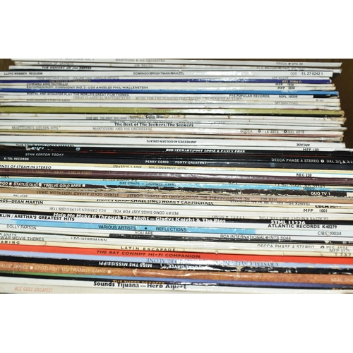 521 - THREE BOXES OF LPS AND R.P.M, to include classical, Jazz, pop, rock, blues, easy listening etc. appr... 