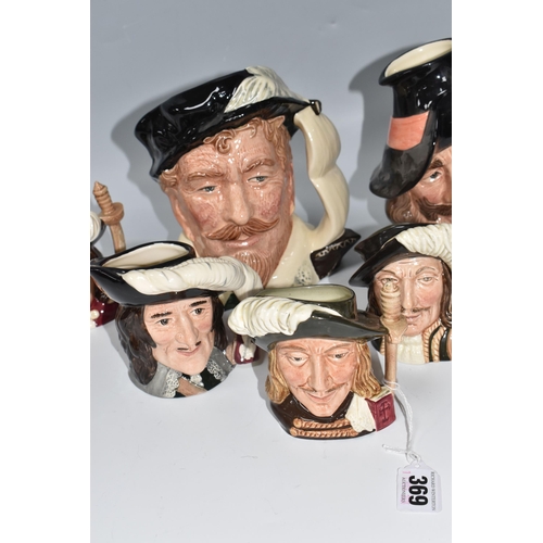 369 - SIX ROYAL DOULTON CHARACTER JUGS, comprising limited edition Sir Francis Drake D6805 no 3786/6000, G... 