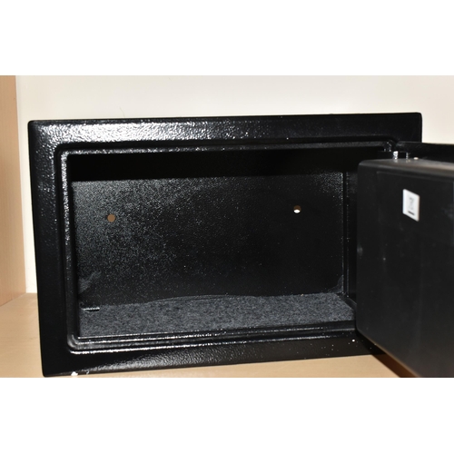 400 - A YALE TABLETOP SAFE, batteries fitted but not tested, with two keys and two screws to enable the sa... 