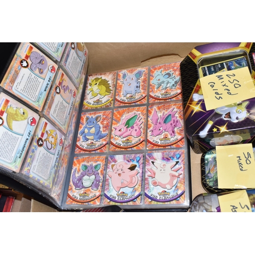 412 - THREE BOXES OF POKEMON AND MAGIC THE GATHERING CARDS, includes over 4000 Pokemon cards primarily fro... 