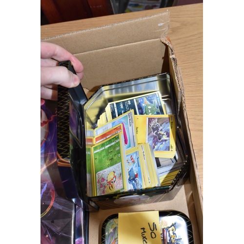 412 - THREE BOXES OF POKEMON AND MAGIC THE GATHERING CARDS, includes over 4000 Pokemon cards primarily fro... 