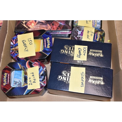 412 - THREE BOXES OF POKEMON AND MAGIC THE GATHERING CARDS, includes over 4000 Pokemon cards primarily fro... 