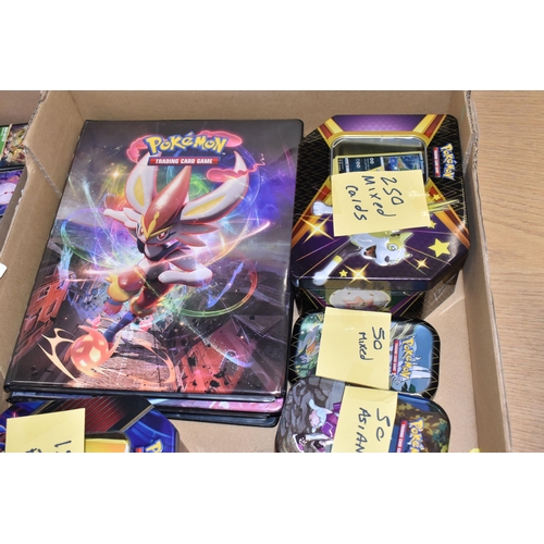 412 - THREE BOXES OF POKEMON AND MAGIC THE GATHERING CARDS, includes over 4000 Pokemon cards primarily fro... 