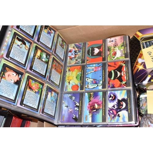 412 - THREE BOXES OF POKEMON AND MAGIC THE GATHERING CARDS, includes over 4000 Pokemon cards primarily fro... 