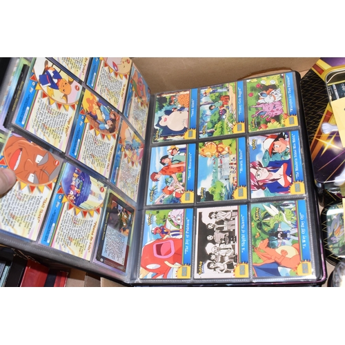 412 - THREE BOXES OF POKEMON AND MAGIC THE GATHERING CARDS, includes over 4000 Pokemon cards primarily fro... 