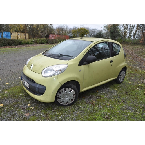 1002 - A 2006 CITROEN C1 THREE DOOR HATCHBACK CAR, in yellow with a 998cc petrol engine, 5 speed manual gea... 