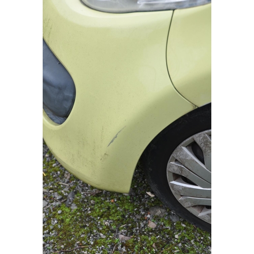 1002 - A 2006 CITROEN C1 THREE DOOR HATCHBACK CAR, in yellow with a 998cc petrol engine, 5 speed manual gea... 