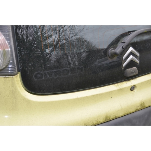 1002 - A 2006 CITROEN C1 THREE DOOR HATCHBACK CAR, in yellow with a 998cc petrol engine, 5 speed manual gea... 