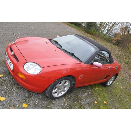 1003 - A 1997 MG F SPORT CONVERTIBLE CAR in red, with a 1796cc petrol engine, 5 speed manual gearbox, odome... 