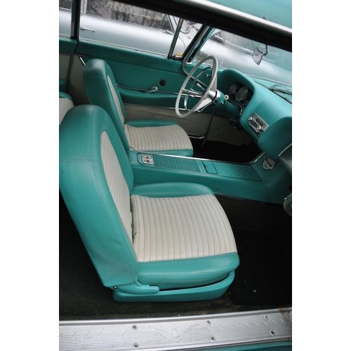 1008 - A 1959 FORD THUNDERBIRD TWO DOOR COUPE CAR, in turquoise and white with a 7038cc V8 petrol engine, c... 