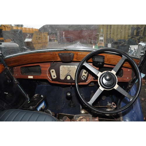 1010 - A 1937 WOLSELEY 14-56 FOOR DOOR SALOON CAR, in blue with an 1818cc petrol engine, four speed manual ... 