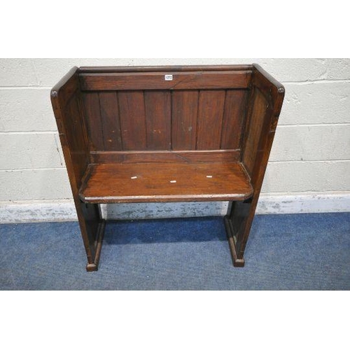 1222 - A 20TH CENTURY PINE SETTLE, width 81cm x depth 38cm x height 93cm (condition report: appears to be c... 