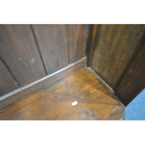 1222 - A 20TH CENTURY PINE SETTLE, width 81cm x depth 38cm x height 93cm (condition report: appears to be c... 