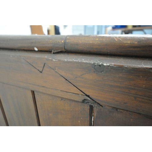 1222 - A 20TH CENTURY PINE SETTLE, width 81cm x depth 38cm x height 93cm (condition report: appears to be c... 