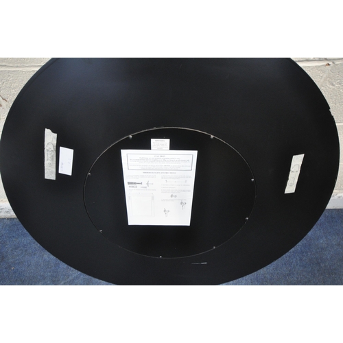 1226 - A PAIR OF LARGE CIRCULAR BEVELLED EDGE WALL MIRRORS, diameter 103cm x diameter of mirror plate 51cm ... 