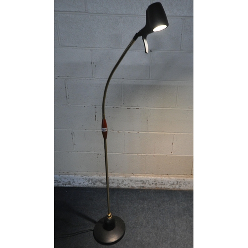 1229 - AN ASK SERIOUS READERS FLOOR LAMP, the head with a stand-by button, a dimmer wheel and swivel joint,... 