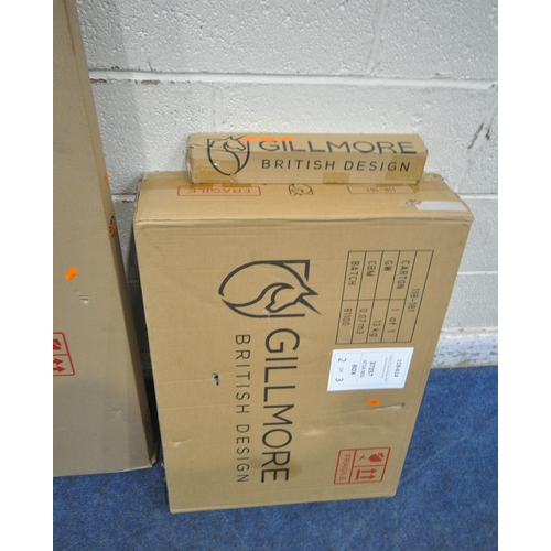 1255 - A BOXED GILLMORE BRITISH MADE FEDERICO DESK, with brass frame (condition report: all boxes are seale... 