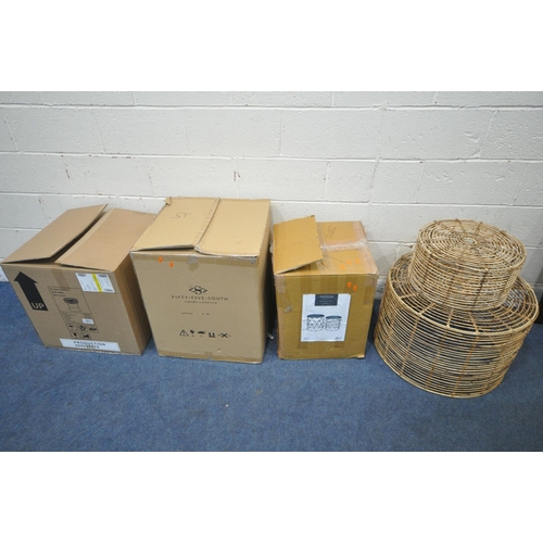 1256 - THREE BOXES OF OCCASIONAL TABLES, from the brands John Lewis, Fifty Five South, and Premier Interior... 